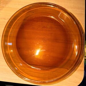 Vtg Anchor Hocking Amber Brown 9” Pie Plate #460 Glass B